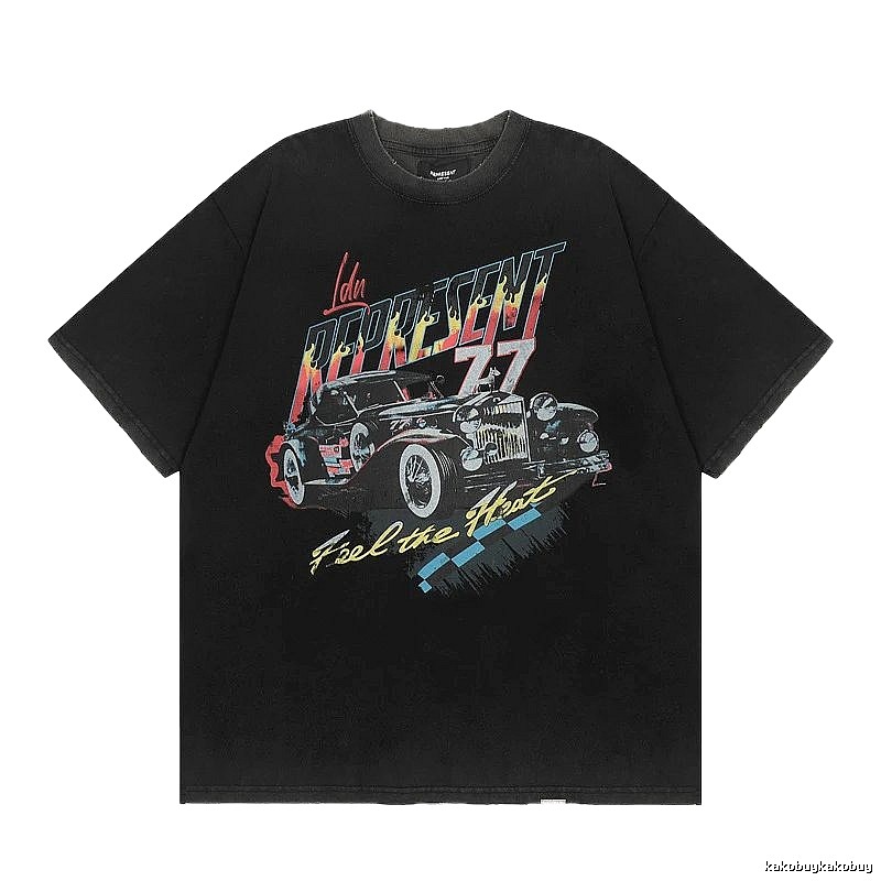 Represent American Retro Classic Car Black T-Shirt
