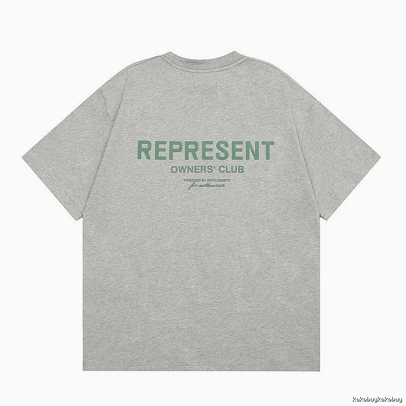 Represent Gray Style 801 Owners Club T-Shirt Casual Layering Logo