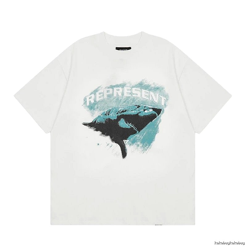 Represent Orca Print Vintage Style White T-Shirt