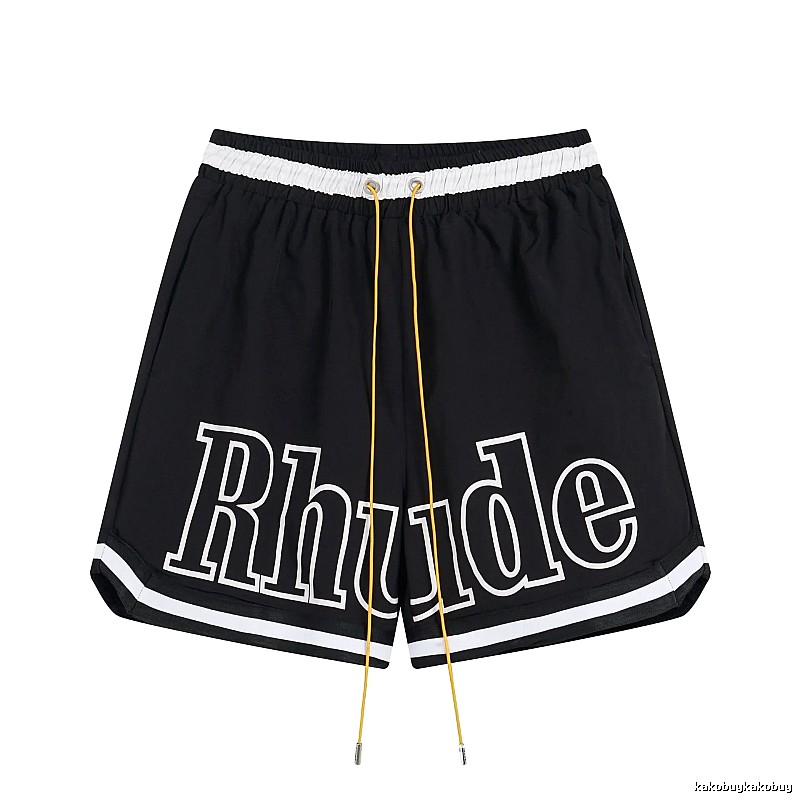 RHUDE lettered sporty shorts