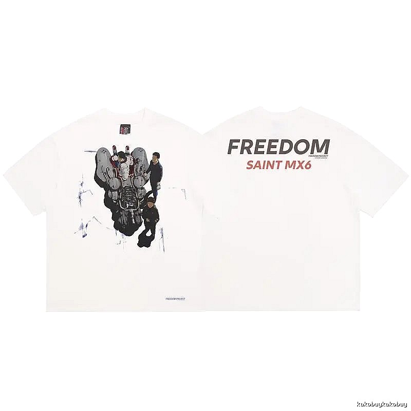 SAINT MX6 Streetwear Printed White T-Shirt
