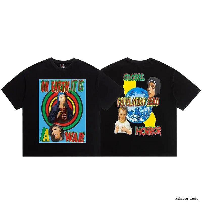 SAINT Religious Print Vintage Style Black T-Shirt