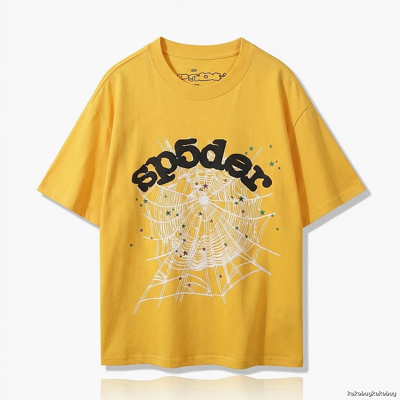 Sp5der Cobweb Cool Yellow T-shirt