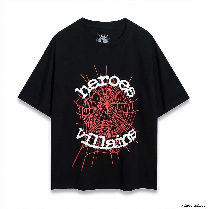 Sp5der Spider Web Style Black T-shirt