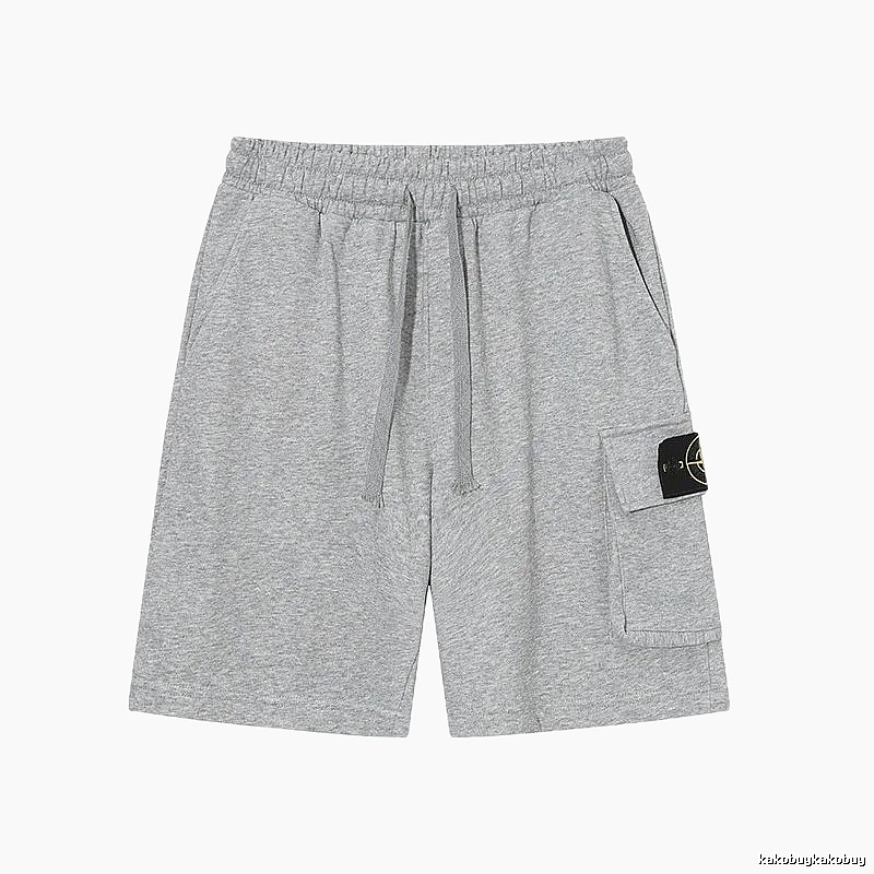 Stone Island Casual Workwear Style Gray Sweat Shorts