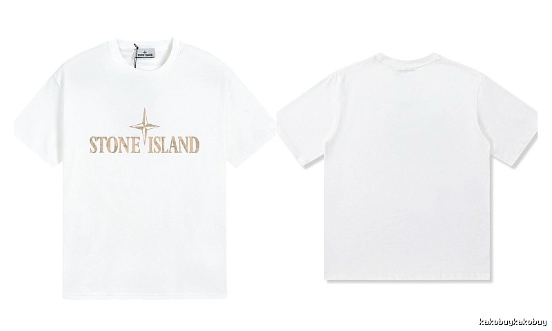 Stone Island Classic Street Style White Short Sleeve T-Shirt
