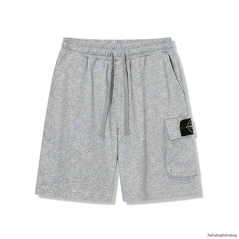 Stone Island workwear style grey shorts