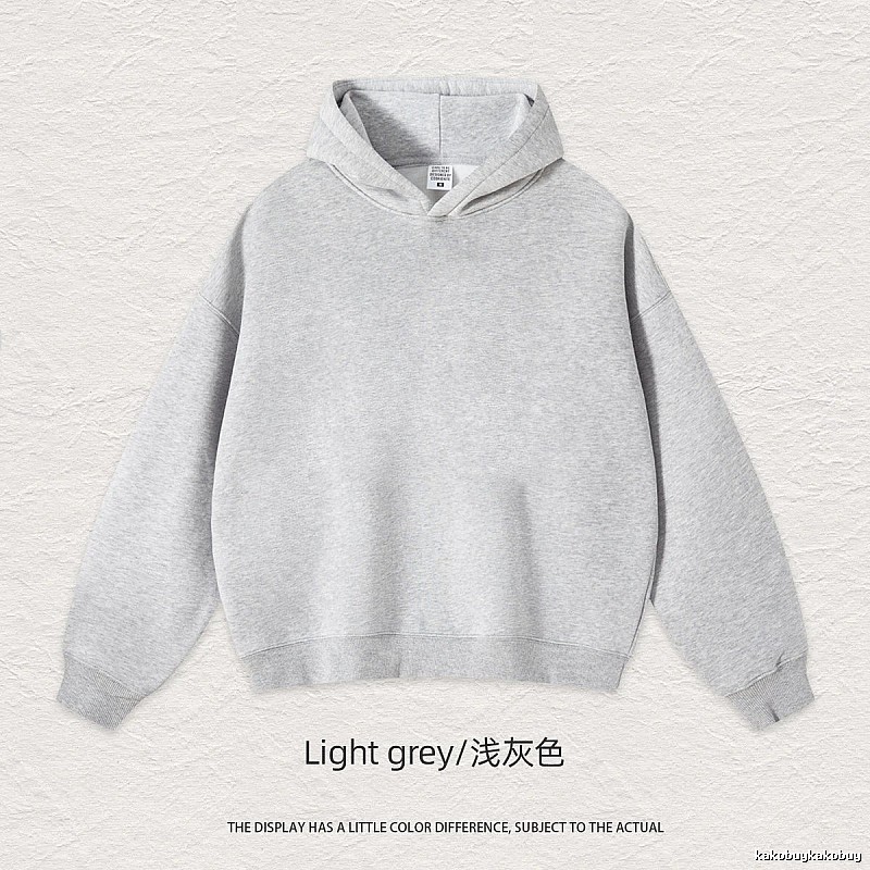 Streetwear Blank pullover hoodie Black Minimal A with Logo Accent
