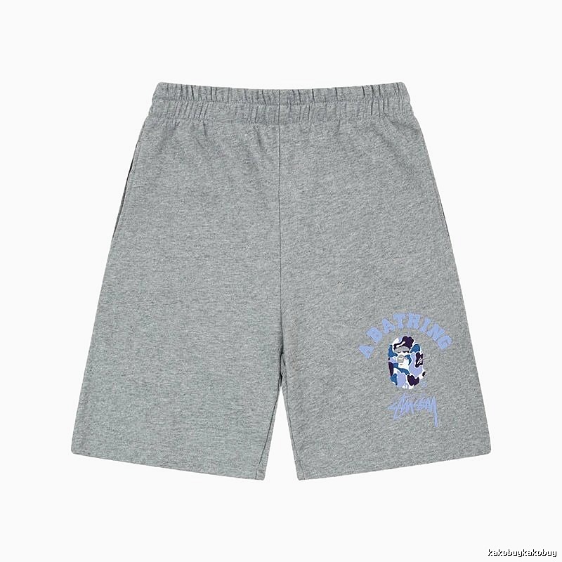Stussy A Bathing Ape series grey shorts