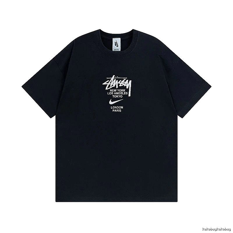 Stussy Black Spider Graphic T-Shirt Downtown Style Logo