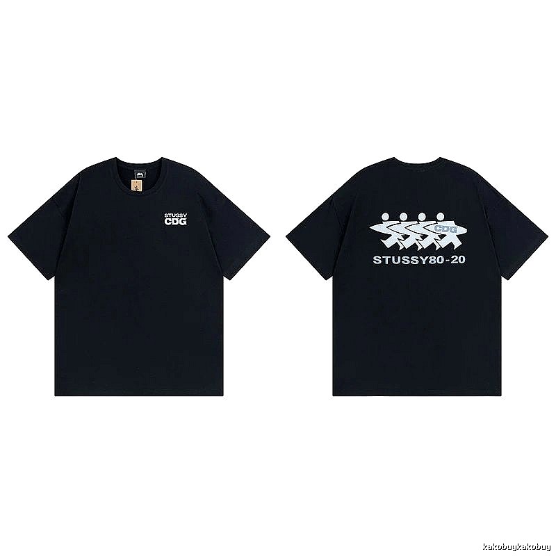 Stussy Black Spider Graphic T-Shirt Modern Fit Logo