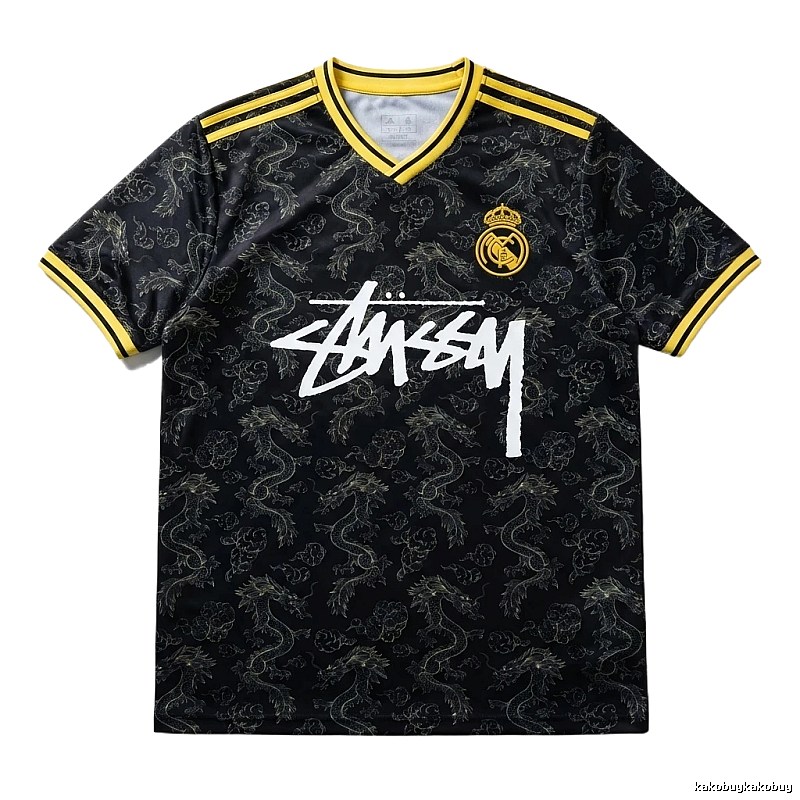 Stussy co-branded style black jersey