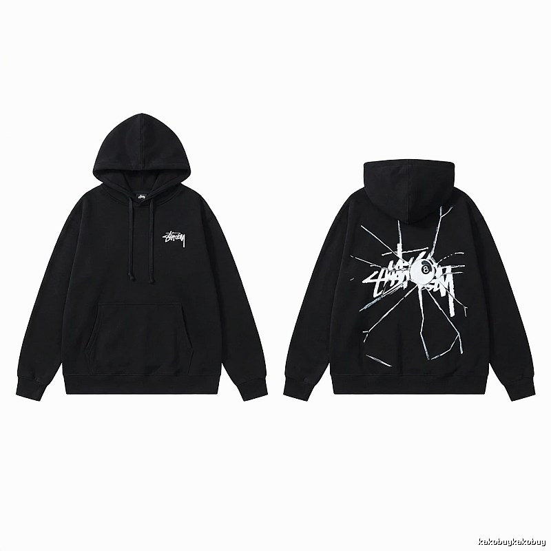 Stussy dark style black hoodie