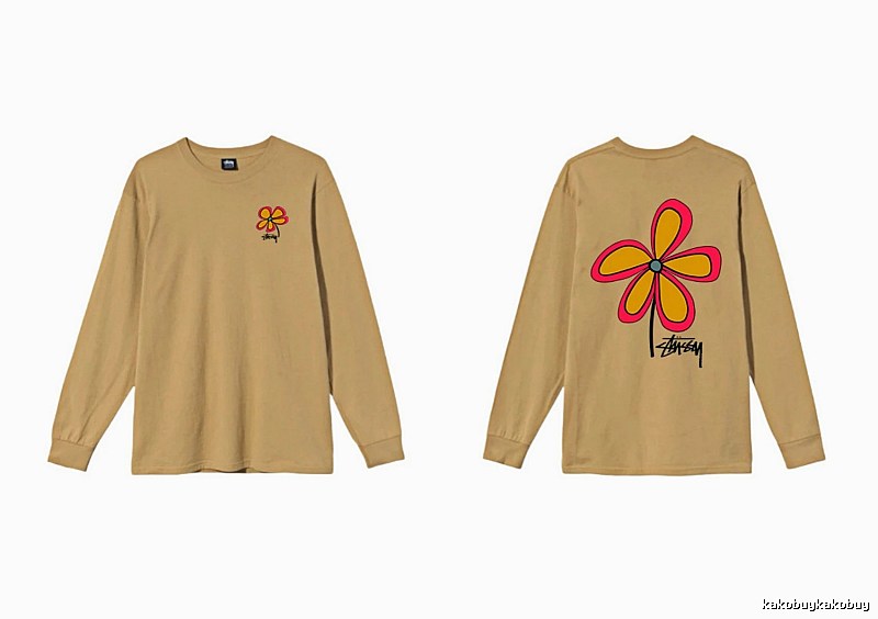 Stussy Floral Casual Khaki Long-Sleeve