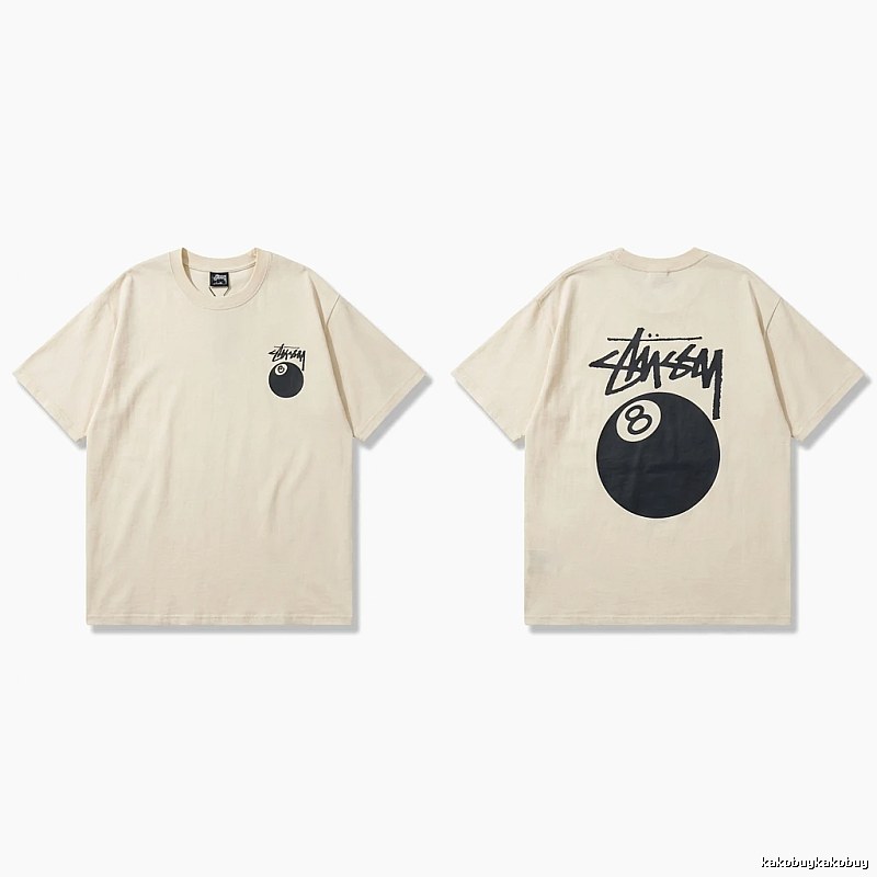 Stussy No.8 Ball Series Retro-Style T-Shirt