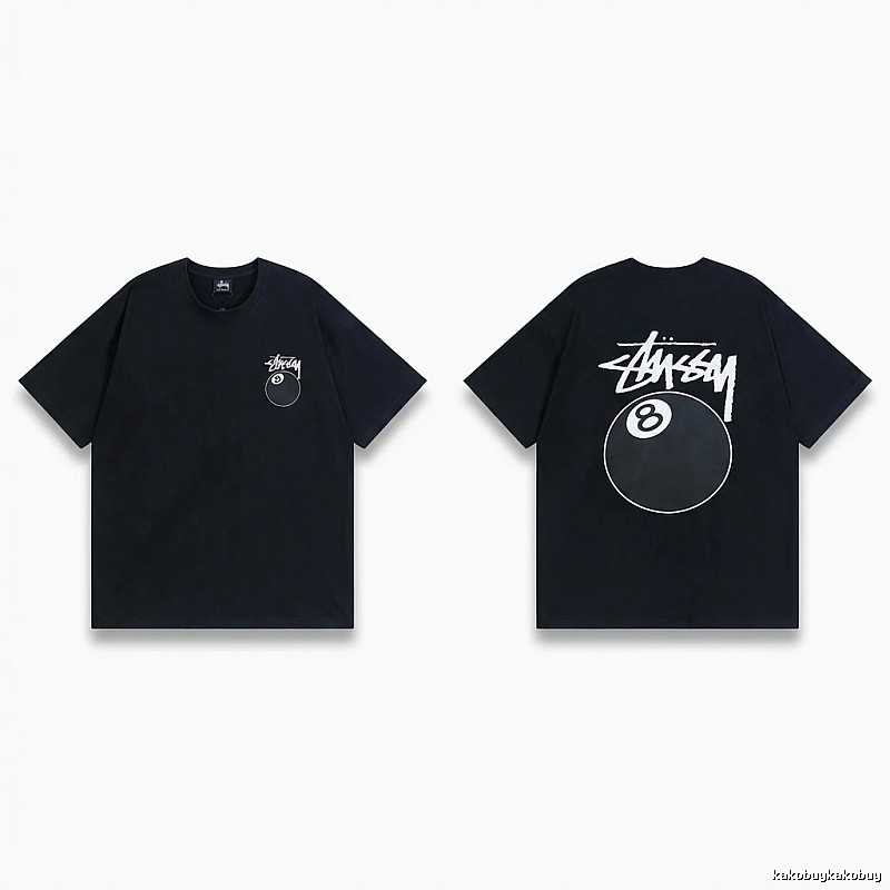 Stussy No.8 Ball Style Black T-shirt