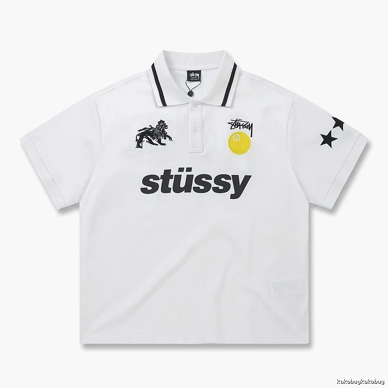Stussy printed casual white shirt
