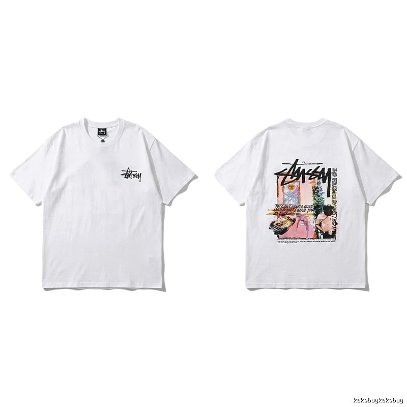 Stussy - printed casual white T - shirt
