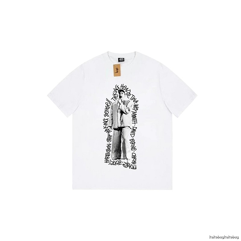 Stussy Resort Graphic T-shirt Black White Stussy for Travel Looks