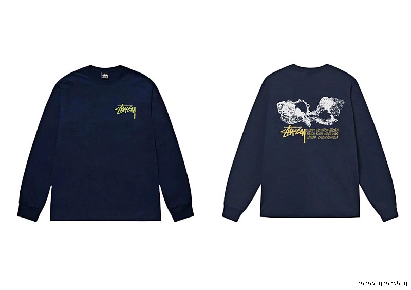 Stussy Skull Print Dark Style Long-sleeve
