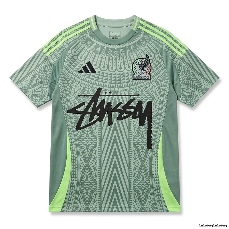 Stussy sporty gray-green short-sleeve