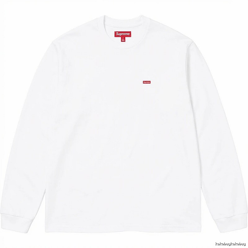 Supreme basic simple white long-sleeve