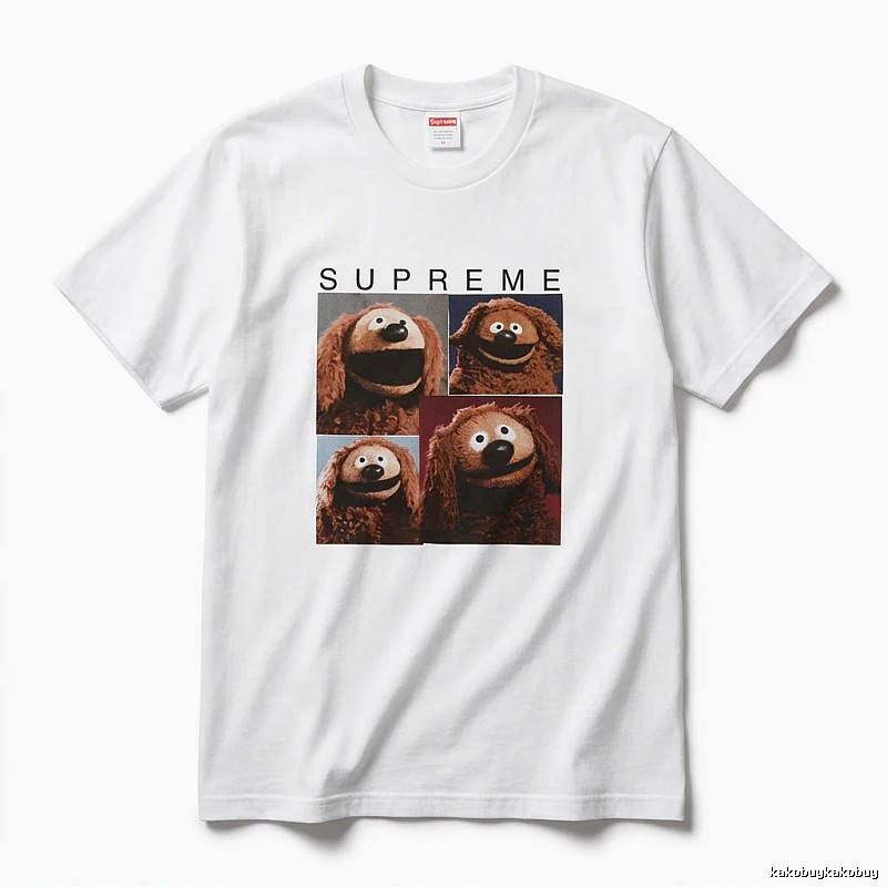 Supreme cartoon print white T-shirt