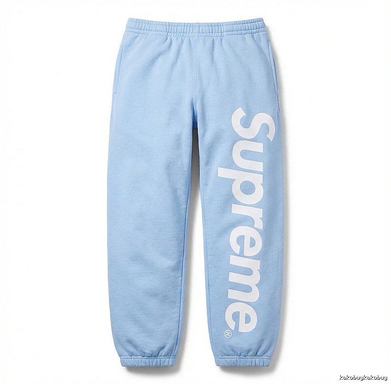 Supreme casual style light blue sweatpants
