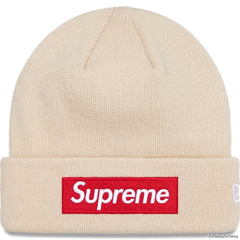 Supreme solid color simple style beige hat
