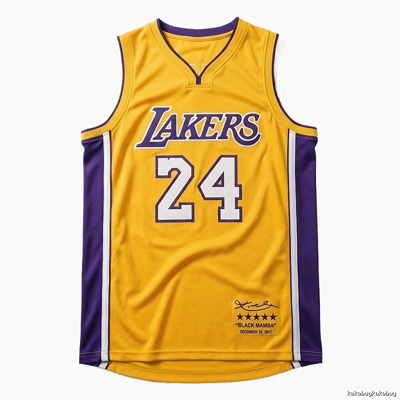 The No. 24 yellow jersey of the Los Angeles Lakers.