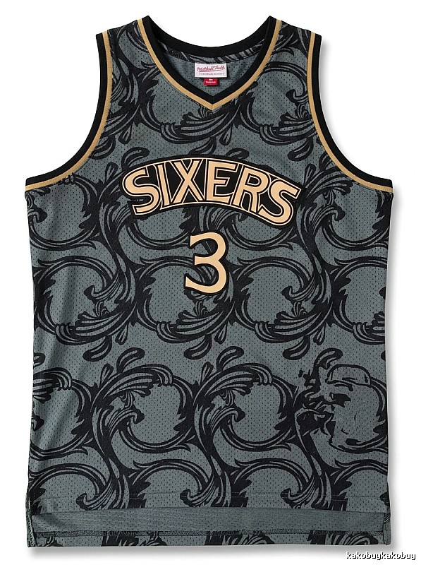 The retro-style No. 3 Allen Iverson jersey of Philadelphia.