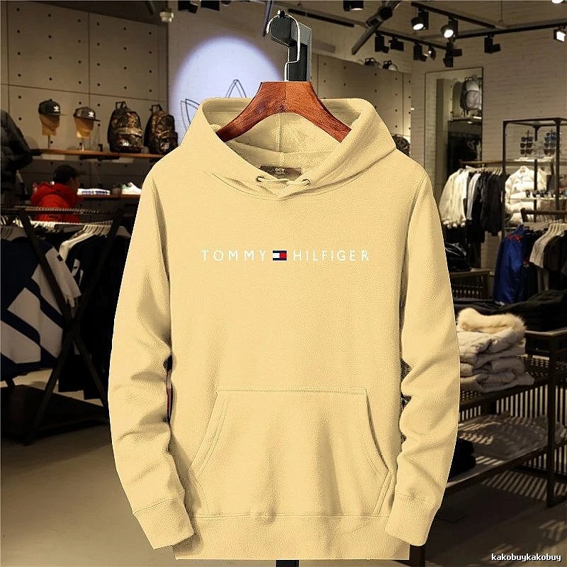 Tommy Hilfiger Beige Logo Hoodie Logo Detail