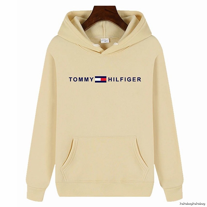 Tommy Hilfiger Patterned Logo hoodie White Tommy Hilfiger with Polished Detail