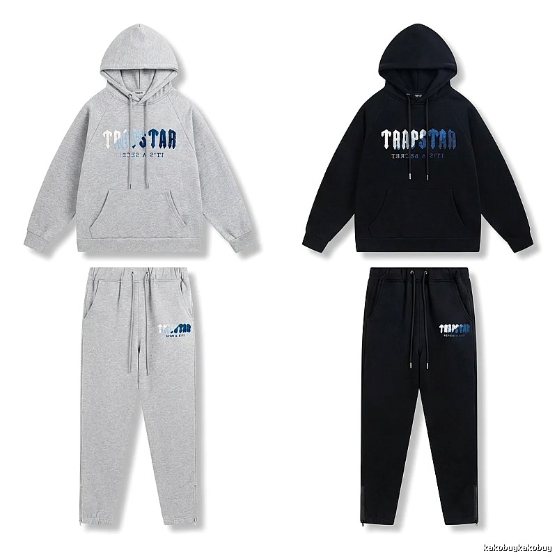 Trapstar Letter Trendy Brand Suit (Grey/Black)