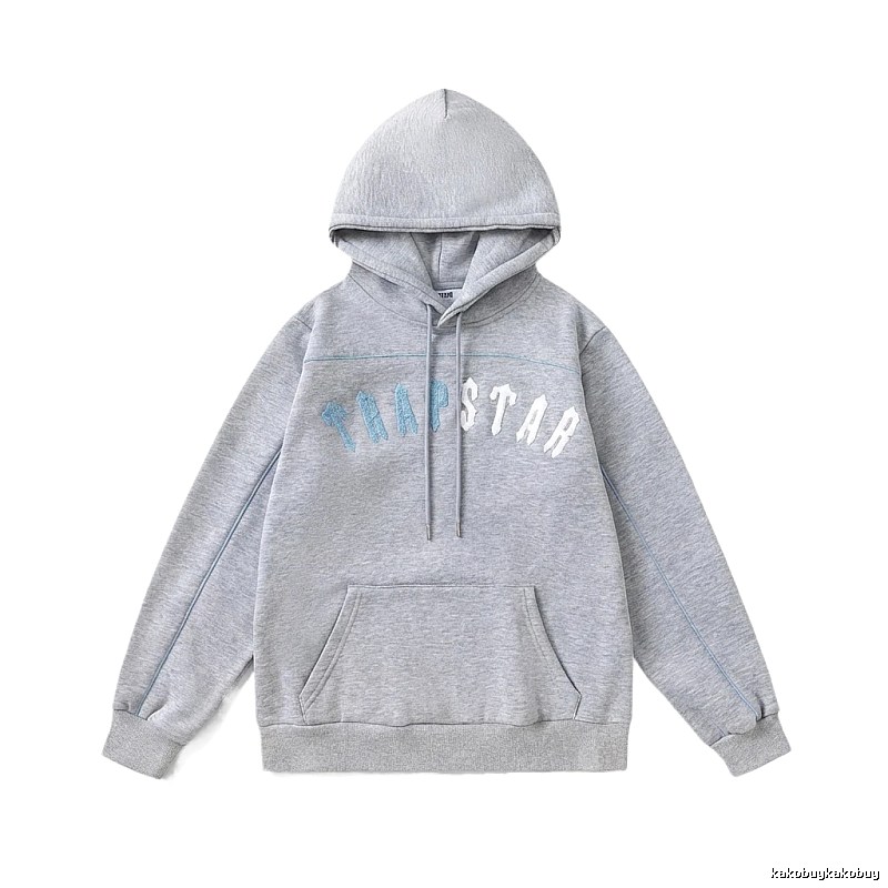 Trapstar Letter Trendy Cool Gray Sweatshirt