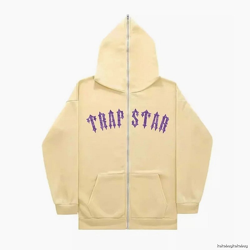 Trapstar Statement Graphic zip hoodie Black Zip Pink for Easy Pairing