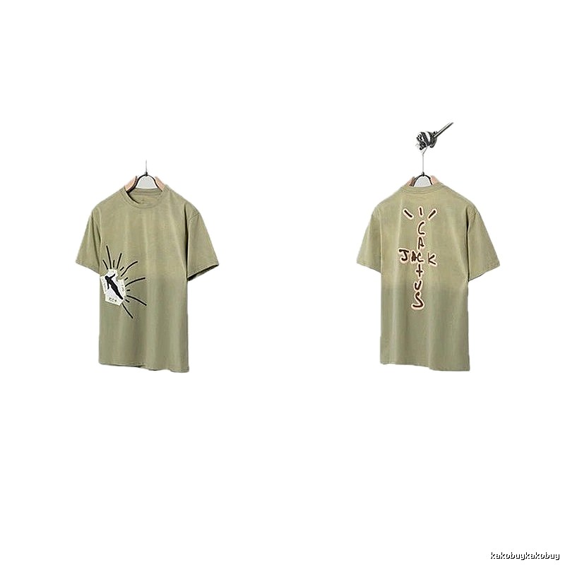 Travis Scott Cactus Jack Streetwear Khaki Green T-Shirt