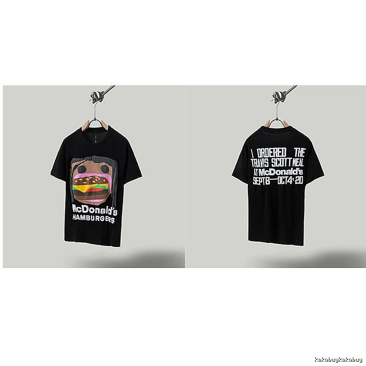 Travis Scott x McDonald's Co-branded Printed Black T-Shirt