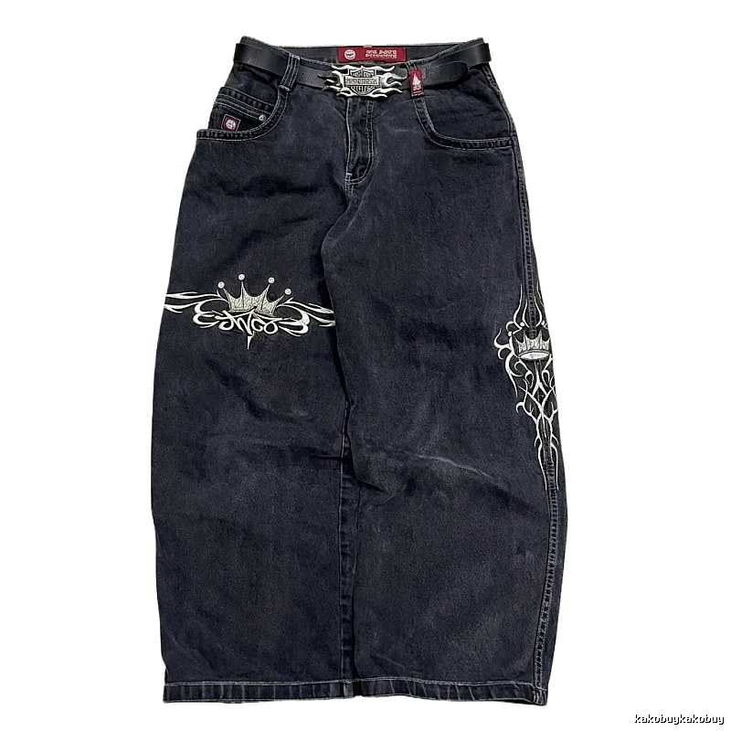Y2K Crown Black Denim