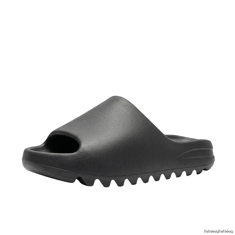 Yeezy matte black slippers