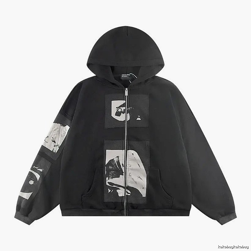 Zip-Layer Styling Graphic Zip Hoodie Travel Styling